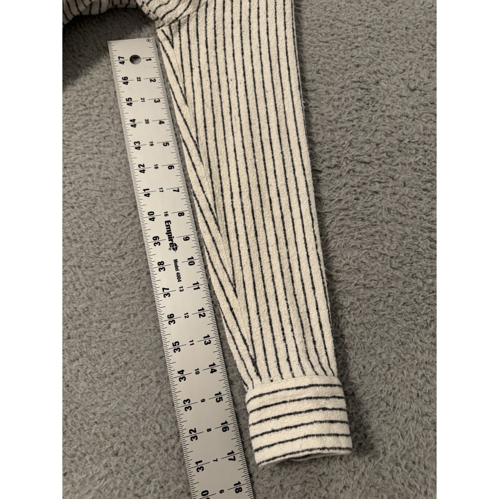 Madewell Slub Flannel Sunday Shirt Size XS Striped Button Shacket - Picture 6 of 7
